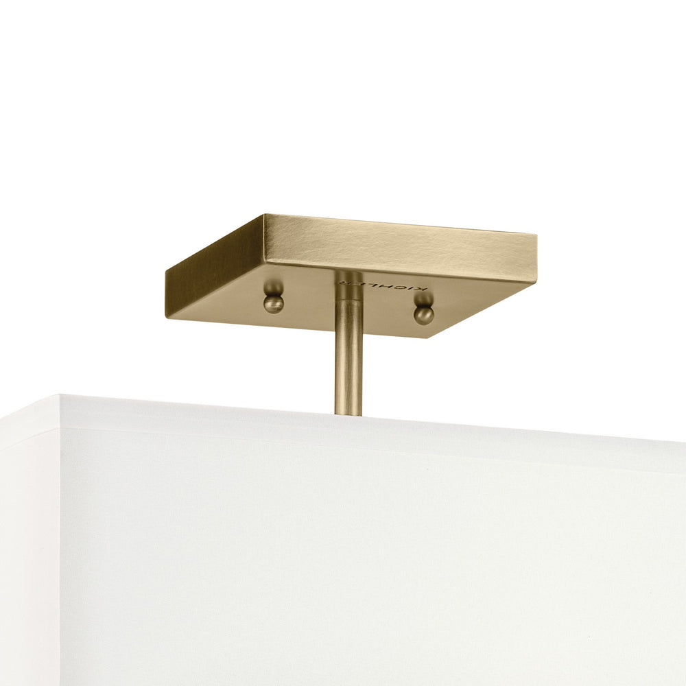 Kichler Canada - 43693NBR - Three Light Semi Flush Mount - Shailene - Natural Brass