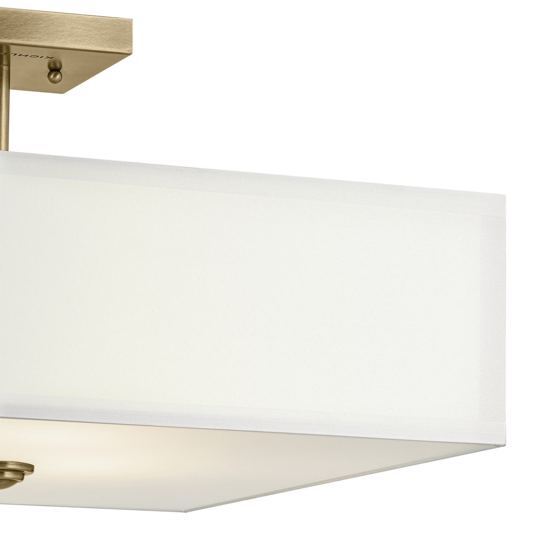 Kichler Canada - 43693NBR - Three Light Semi Flush Mount - Shailene - Natural Brass