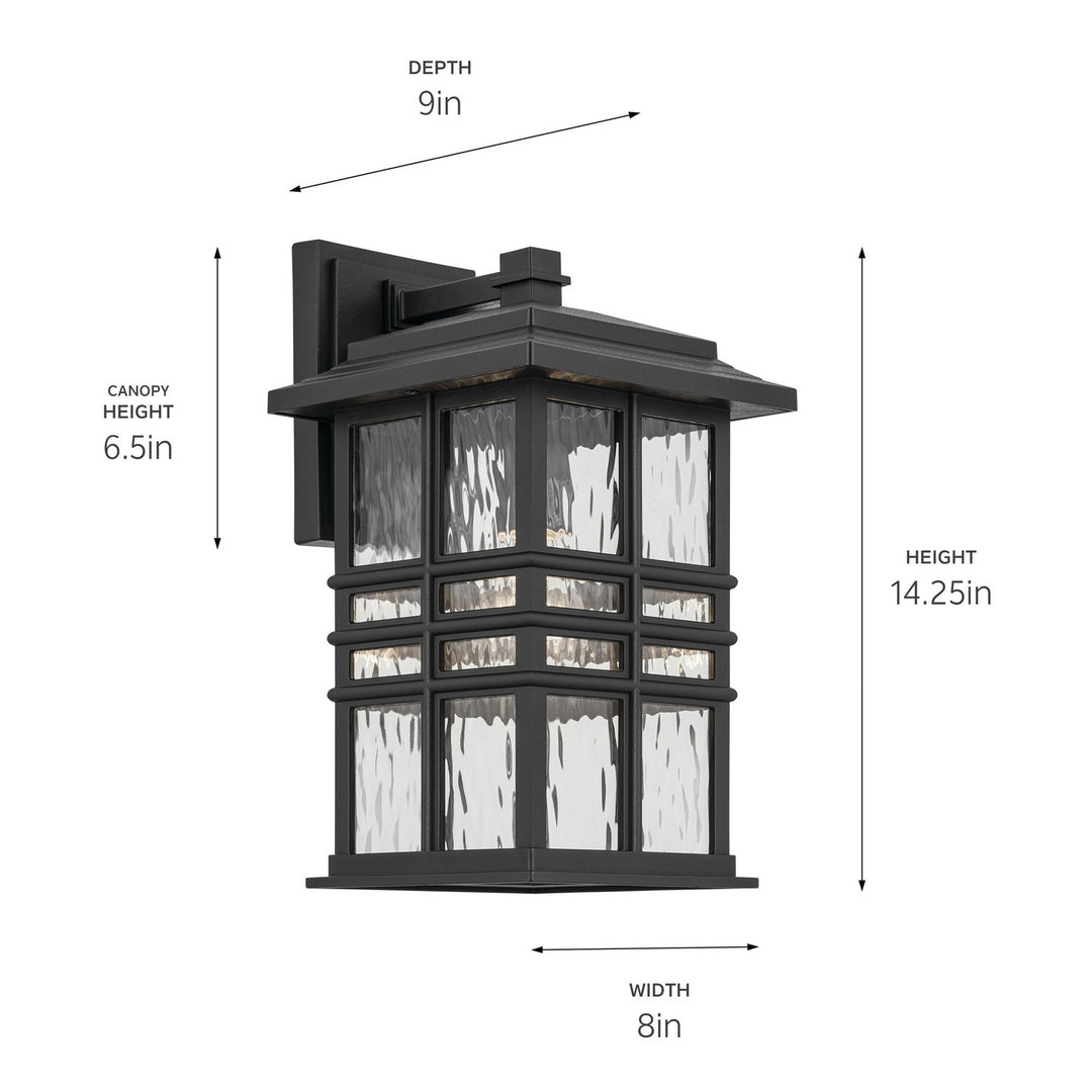 Kichler Canada - 49830BKT - One Light Outdoor Wall Mount - Beacon Square - Textured Black