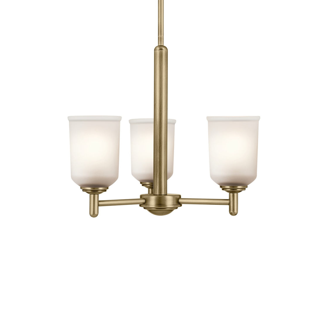 Kichler Canada - 43670NBR - Three Light Mini Chandelier - Shailene - Natural Brass