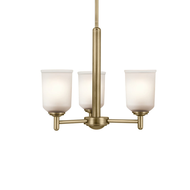 Kichler Canada - 43670NBR - Three Light Mini Chandelier - Shailene - Natural Brass
