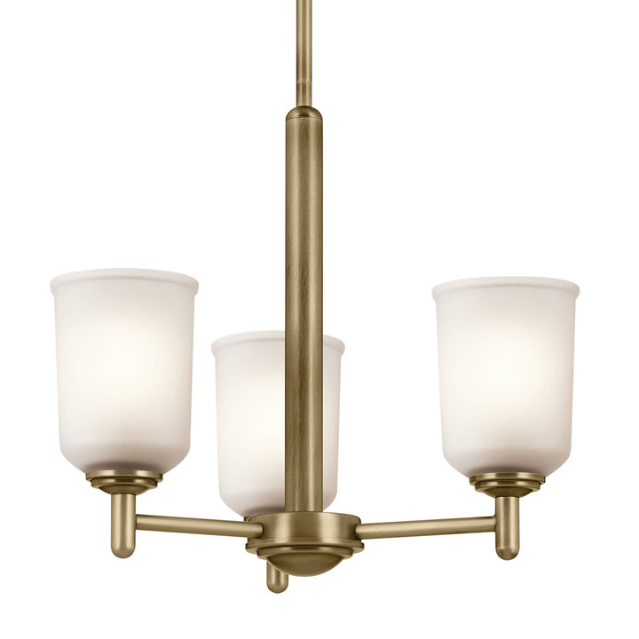 Kichler Canada - 43670NBR - Three Light Mini Chandelier - Shailene - Natural Brass