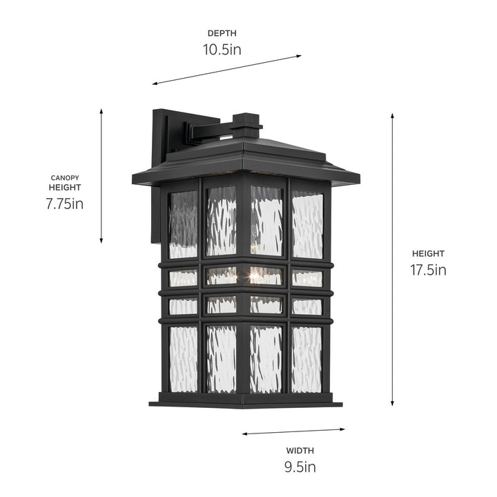 Kichler Canada - 49831BKT - One Light Outdoor Wall Mount - Beacon Square - Textured Black
