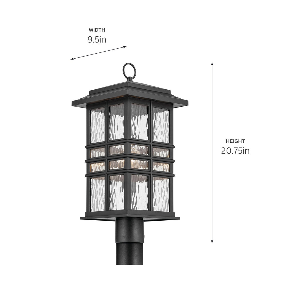 Kichler Canada - 49832BKT - One Light Outdoor Post Mount - Beacon Square - Textured Black
