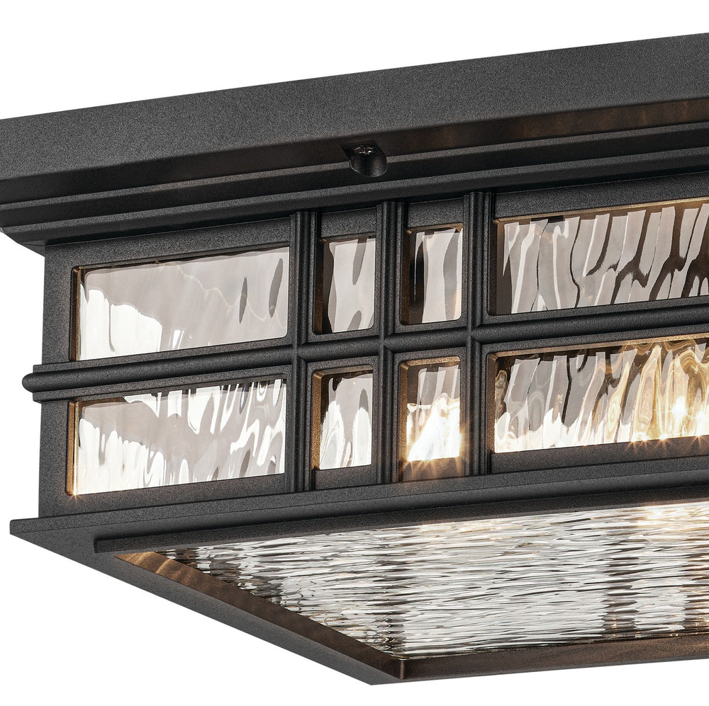 Kichler Canada - 49834BKT - Two Light Outdoor Ceiling Mount - Beacon Square - Textured Black