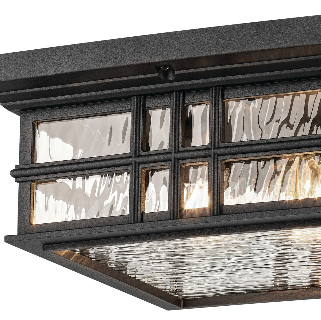 Kichler Canada - 49834BKT - Two Light Outdoor Ceiling Mount - Beacon Square - Textured Black