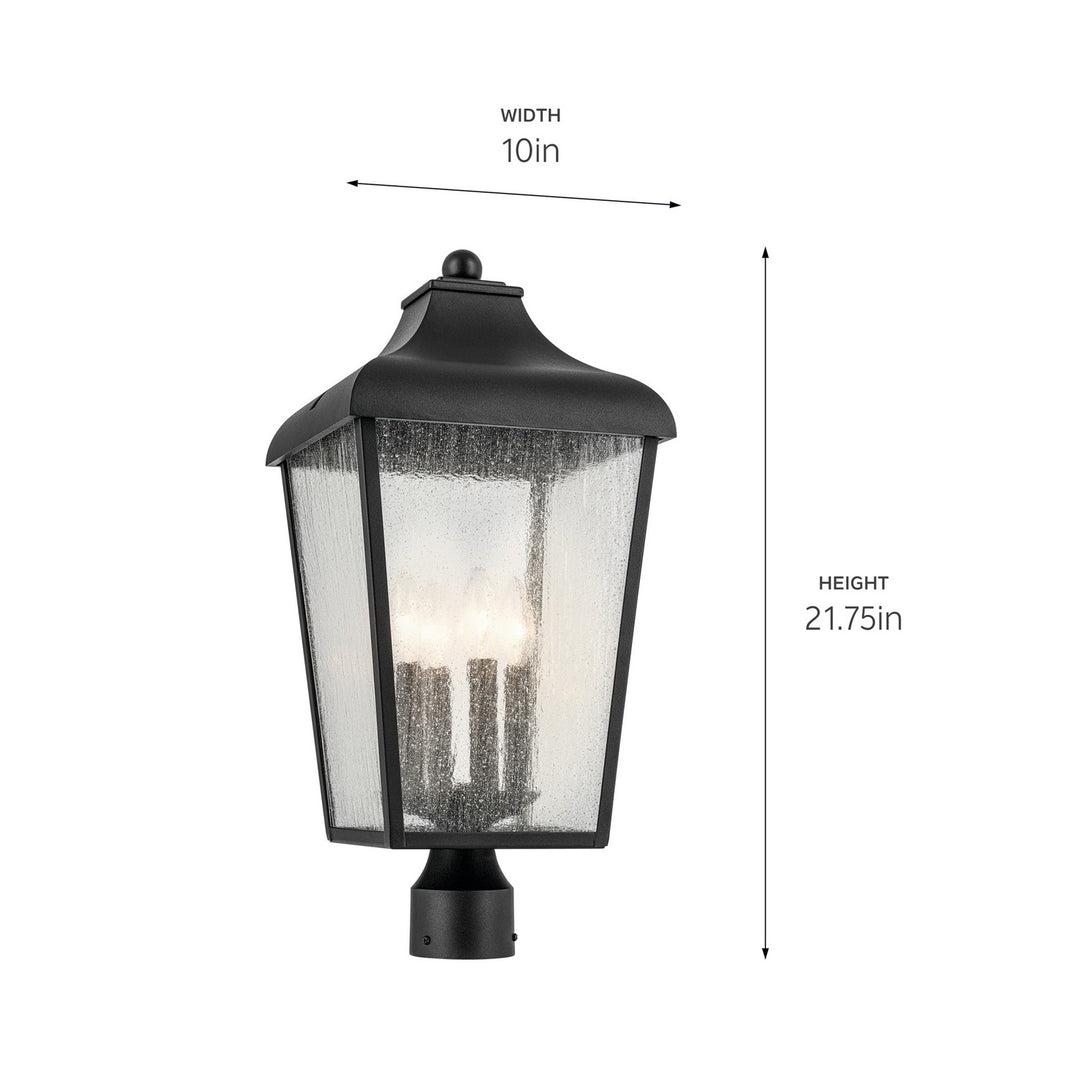 Kichler Canada - 49739BKT - Four Light Outdoor Post Mount - Forestdale - Textured Black