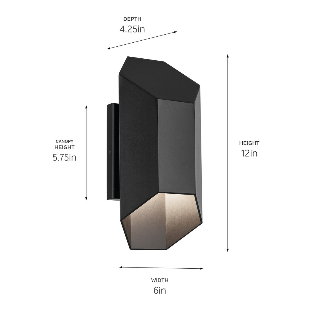 Kichler Canada - 49607BKLED - LED Outdoor Wall Mount - Estella - Black