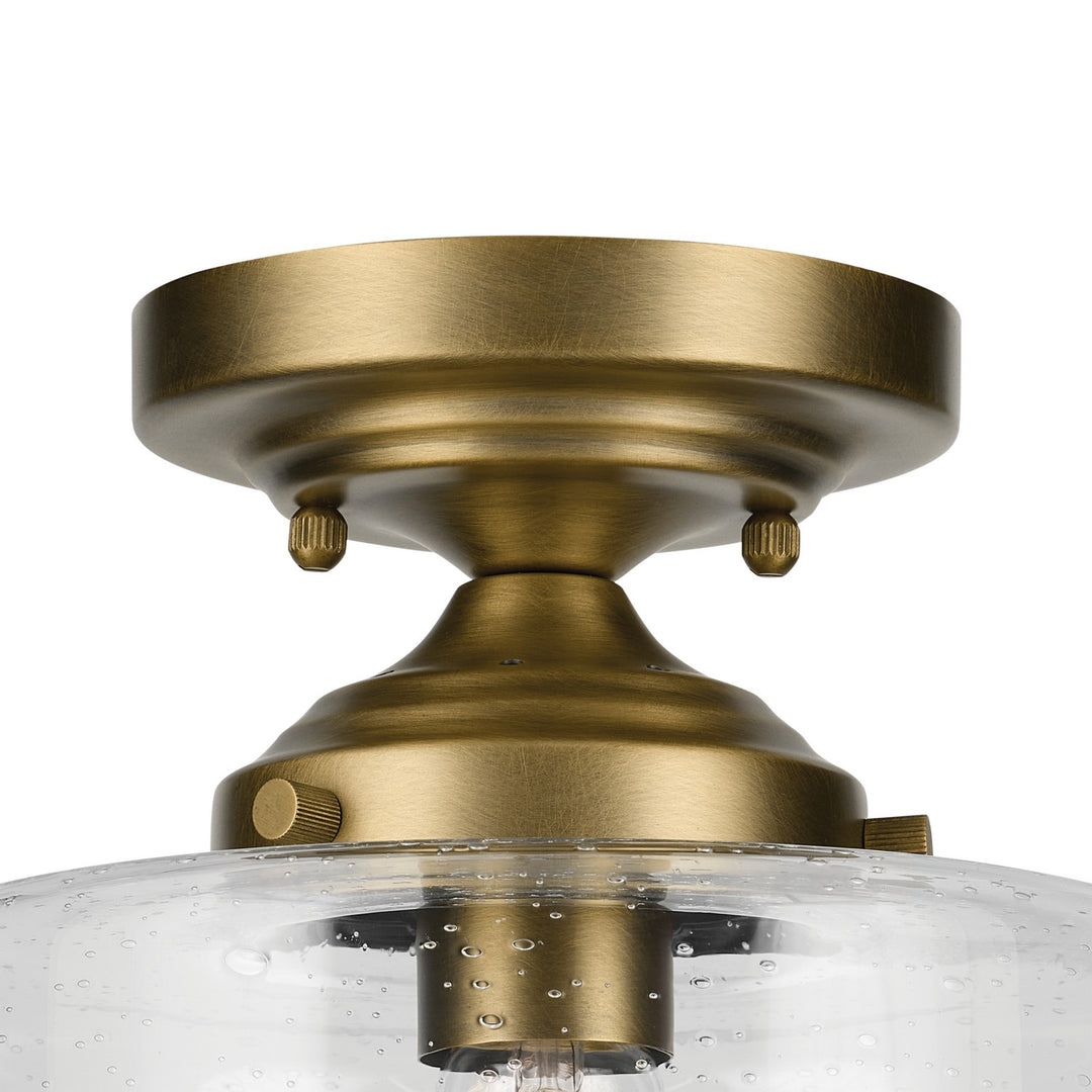 Kichler Canada - 44033NBR - One Light Semi Flush Mount - Winslow - Natural Brass