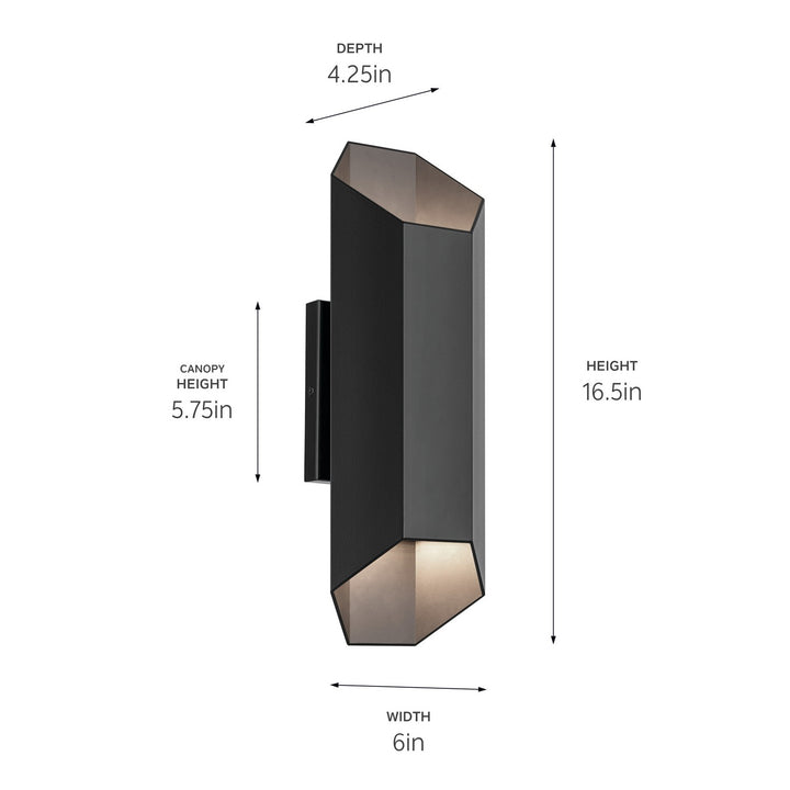 Kichler Canada - 49608BKLED - LED Outdoor Wall Mount - Estella - Black