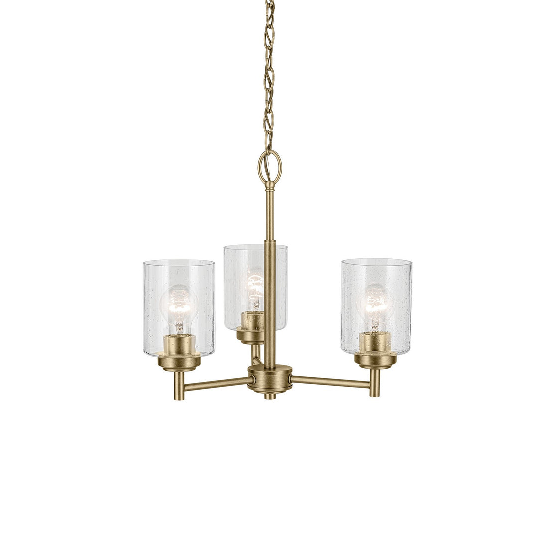 Kichler Canada - 44029NBR - Three Light Mini Chandelier - Winslow - Natural Brass