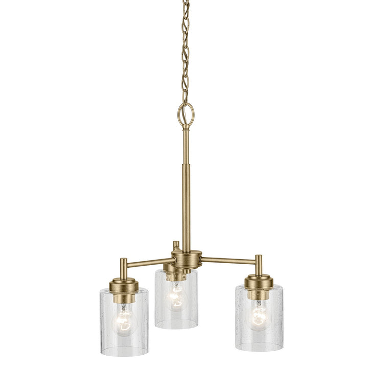 Kichler Canada - 44029NBR - Three Light Mini Chandelier - Winslow - Natural Brass