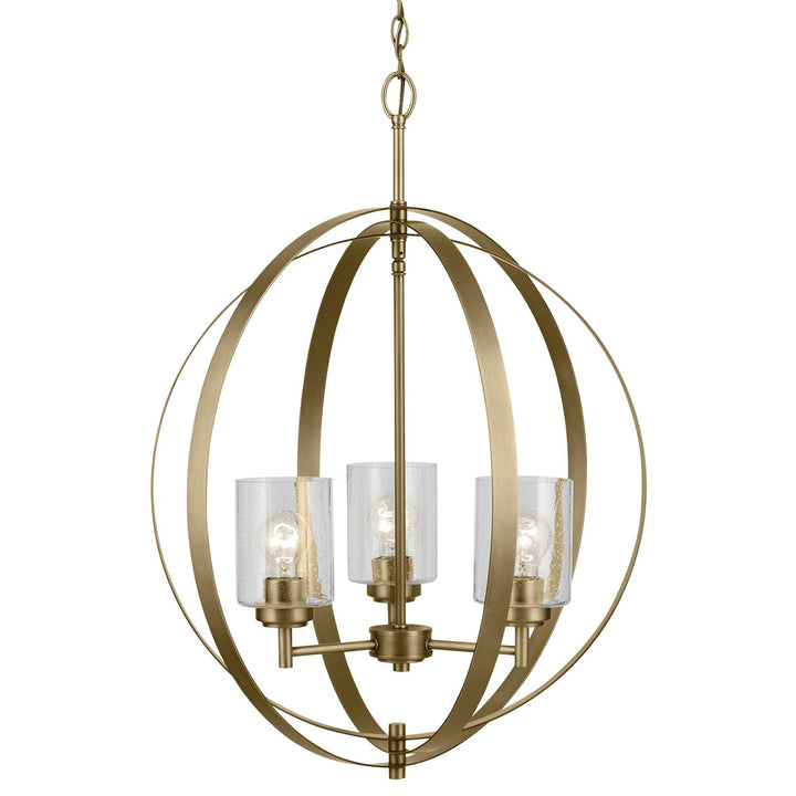 Kichler Canada - 44034NBR - Three Light Chandelier - Winslow - Natural Brass