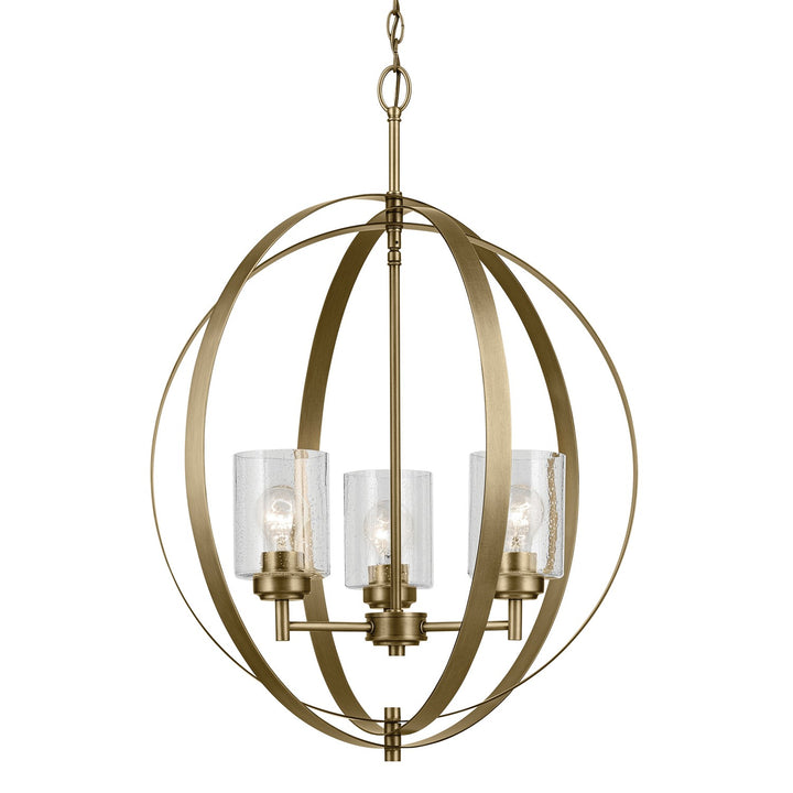 Kichler Canada - 44034NBR - Three Light Chandelier - Winslow - Natural Brass