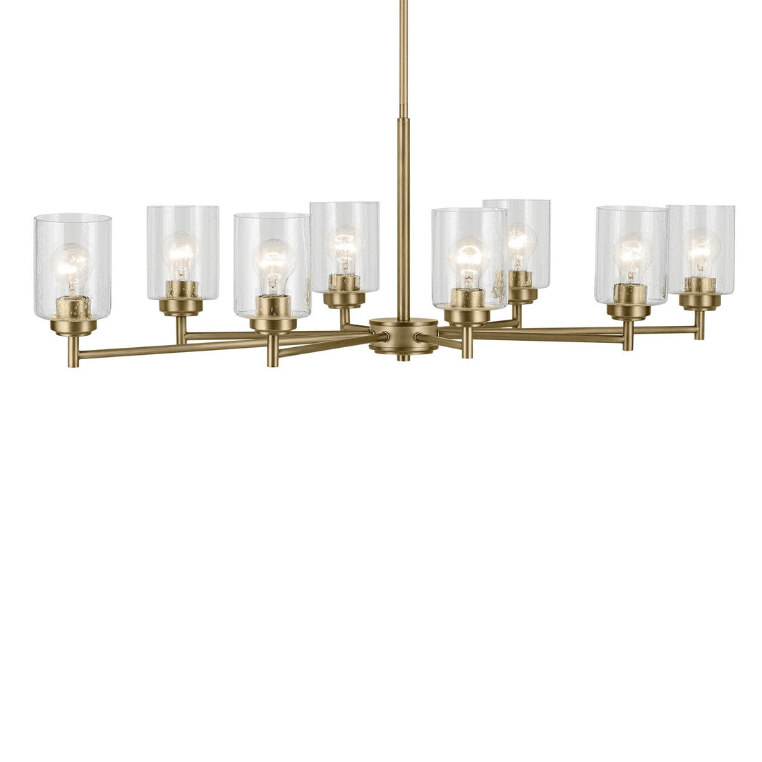 Kichler Canada - 44035NBR - Eight Light Chandelier - Winslow - Natural Brass