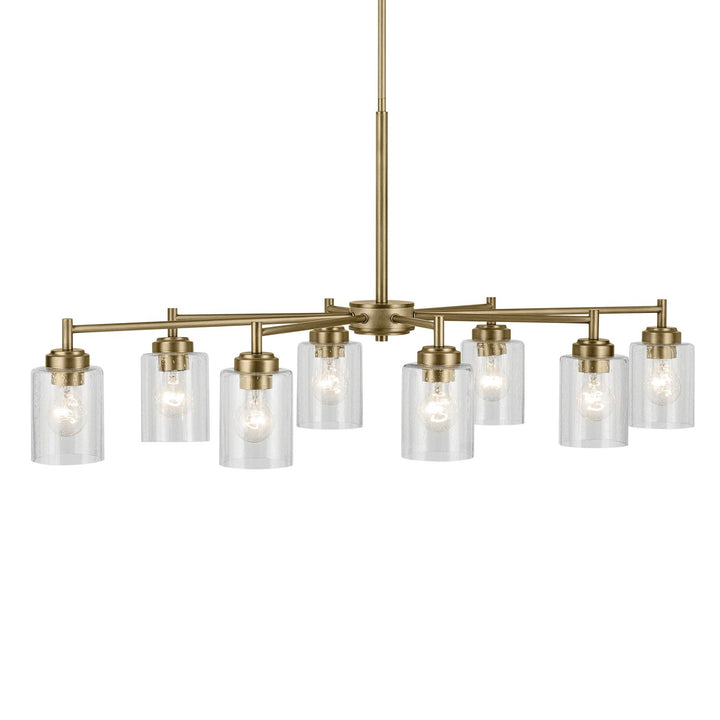 Kichler Canada - 44035NBR - Eight Light Chandelier - Winslow - Natural Brass