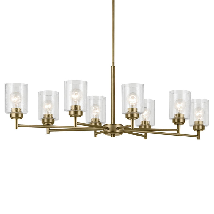 Kichler Canada - 44035NBR - Eight Light Chandelier - Winslow - Natural Brass
