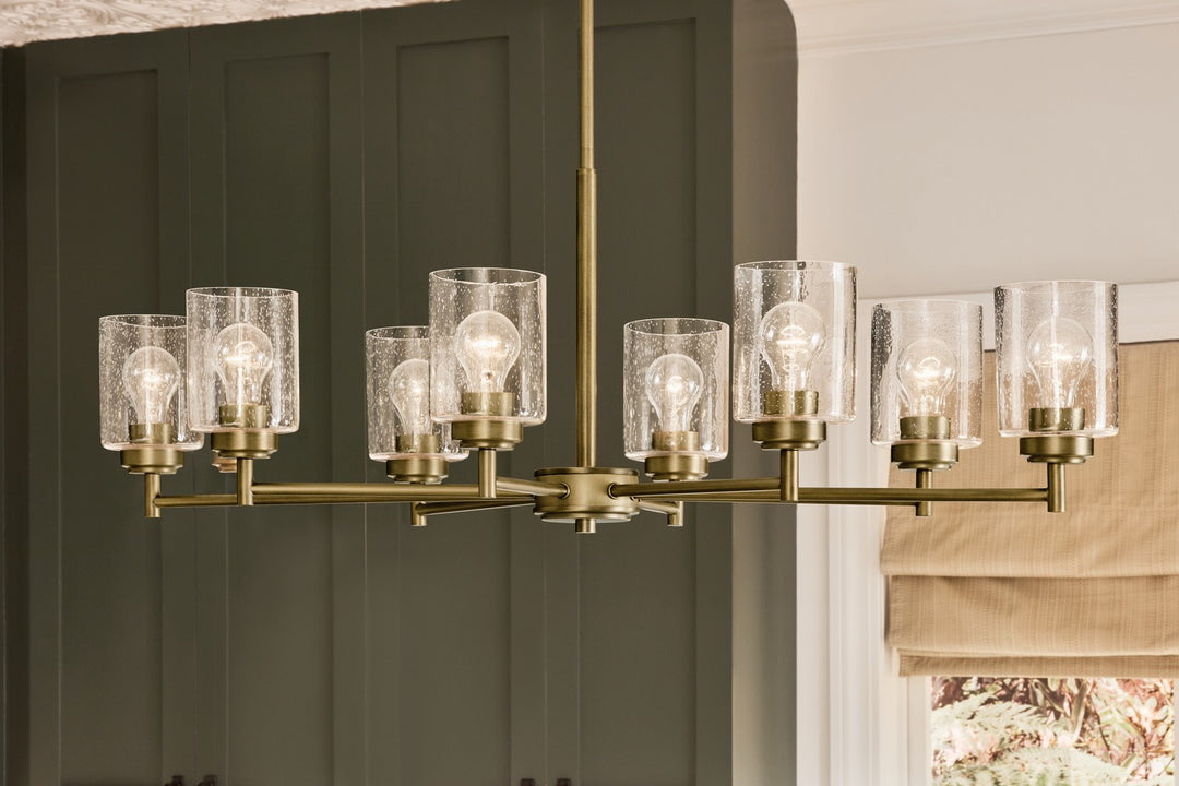Kichler Canada - 44035NBR - Eight Light Chandelier - Winslow - Natural Brass