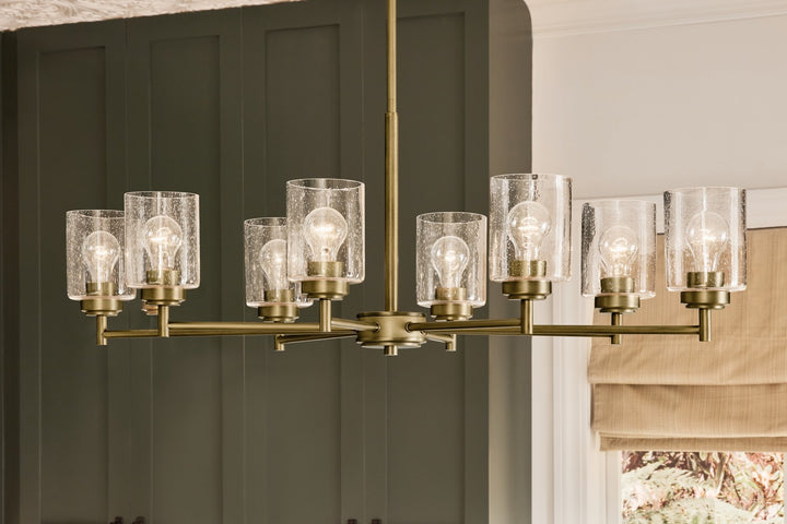 Kichler Canada - 44035NBR - Eight Light Chandelier - Winslow - Natural Brass