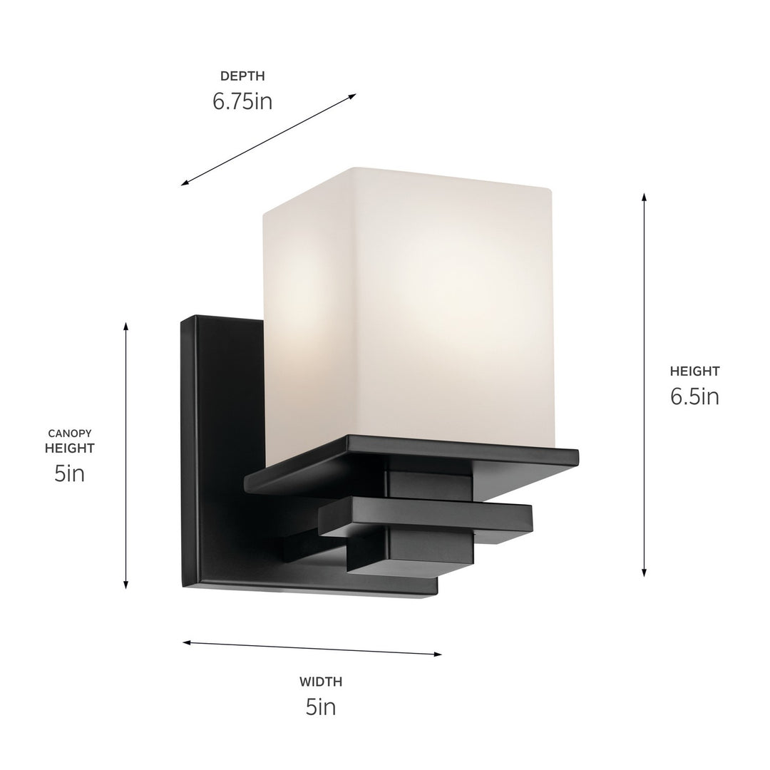 Kichler Canada - 45149BK - One Light Wall Sconce - Tully - Black