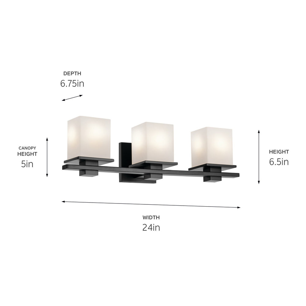 Kichler Canada - 45151BK - Three Light Bath - Tully - Black