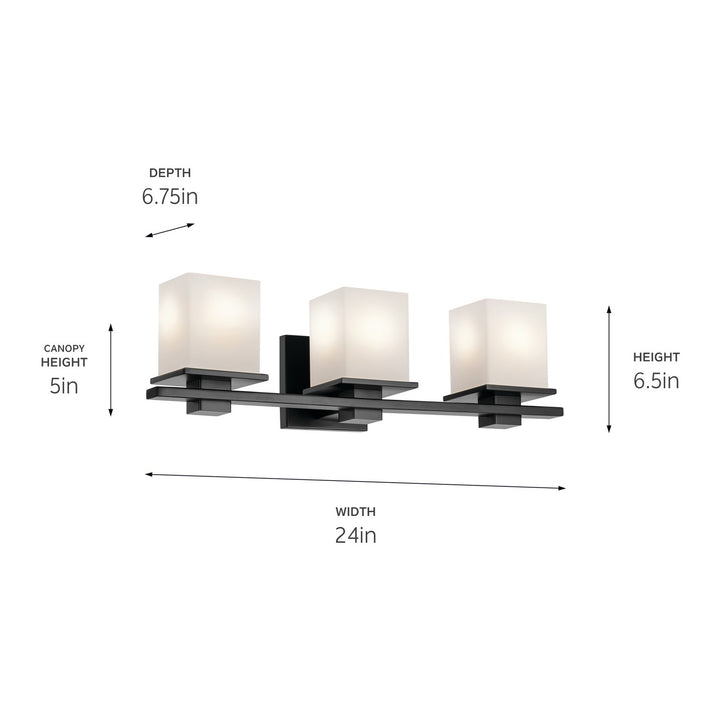 Kichler Canada - 45151BK - Three Light Bath - Tully - Black