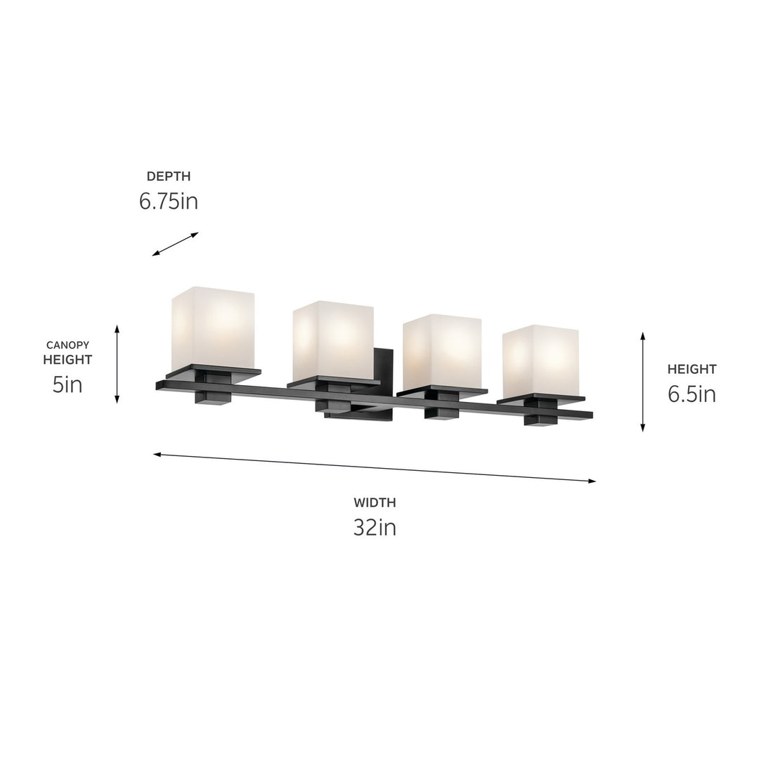 Kichler Canada - 45152BK - Four Light Bath - Tully - Black