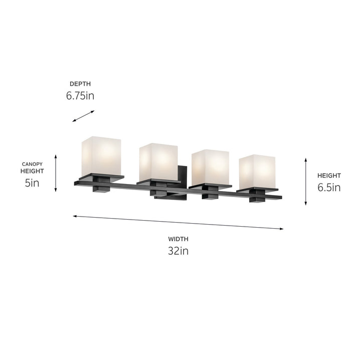 Kichler Canada - 45152BK - Four Light Bath - Tully - Black