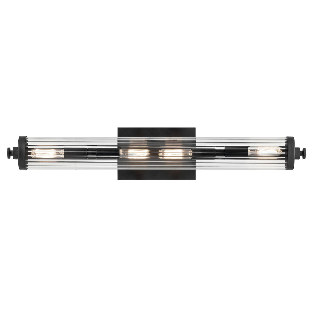 Kichler Canada - 45649BK - Four Light Linear Bath - Azores - Black