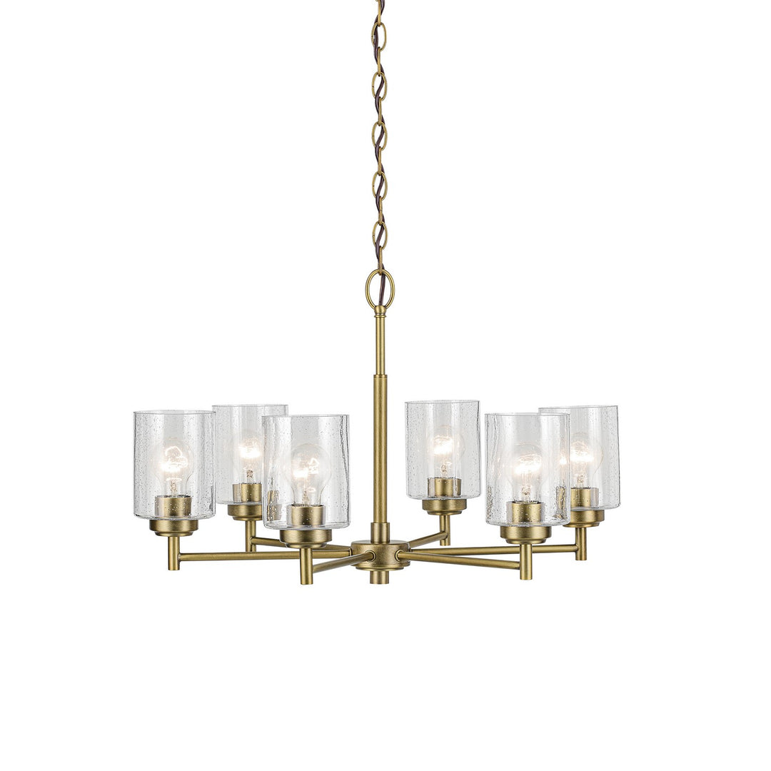 Kichler Canada - 52616NBR - Six Light Chandelier - Winslow - Natural Brass