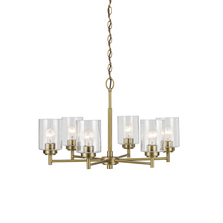 Kichler Canada - 52616NBR - Six Light Chandelier - Winslow - Natural Brass
