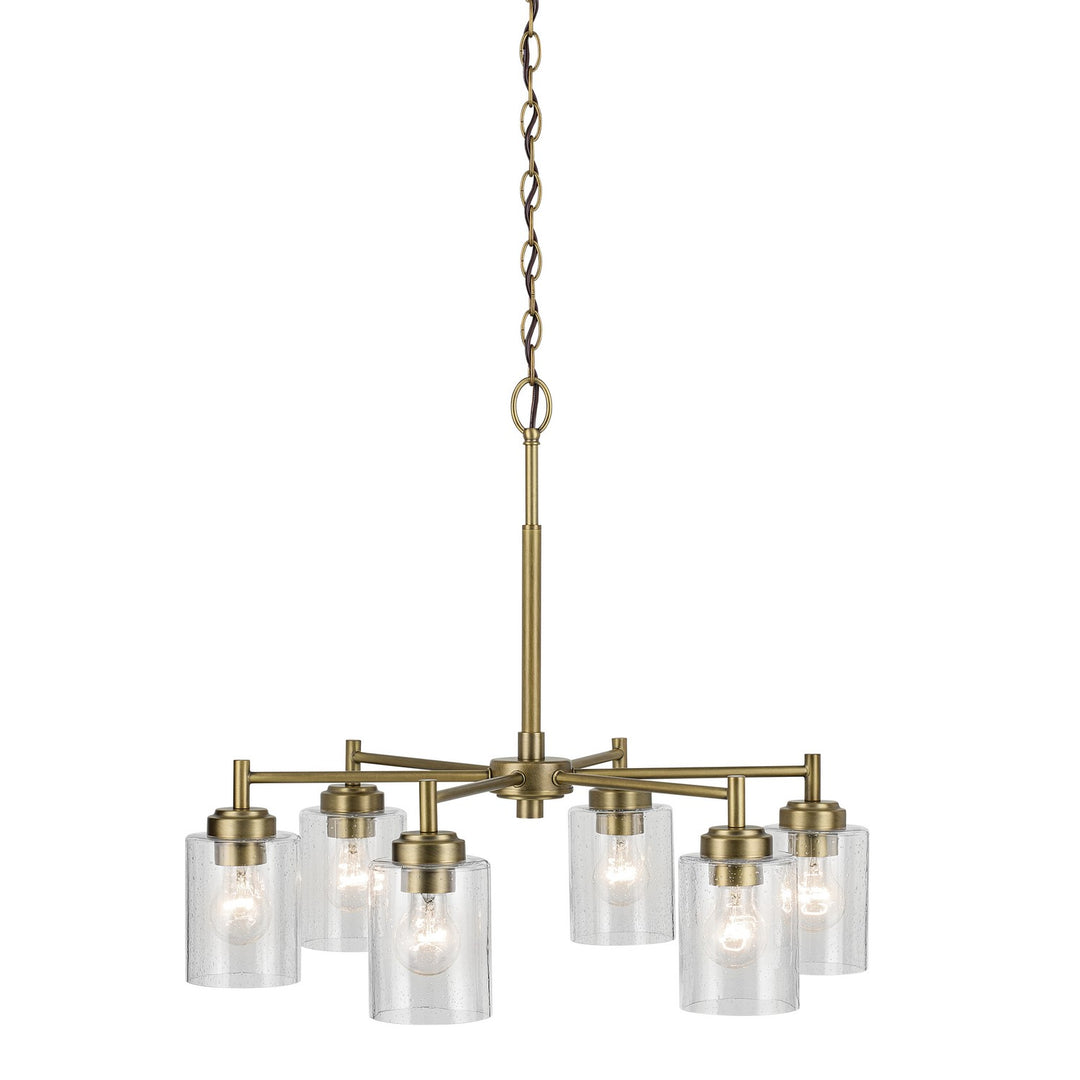 Kichler Canada - 52616NBR - Six Light Chandelier - Winslow - Natural Brass