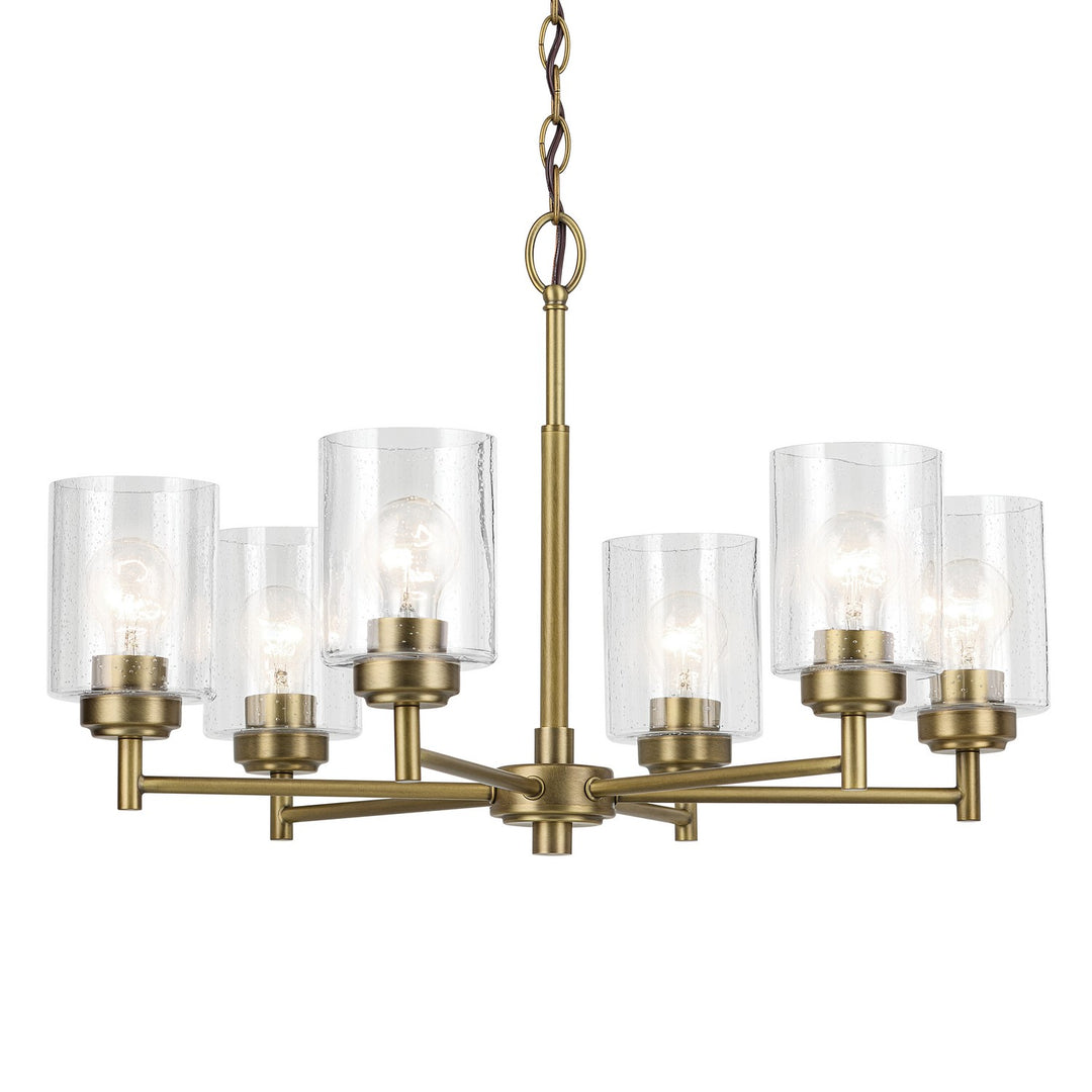 Kichler Canada - 52616NBR - Six Light Chandelier - Winslow - Natural Brass