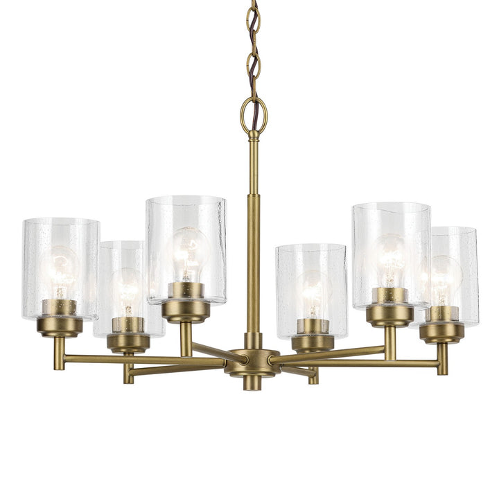 Kichler Canada - 52616NBR - Six Light Chandelier - Winslow - Natural Brass