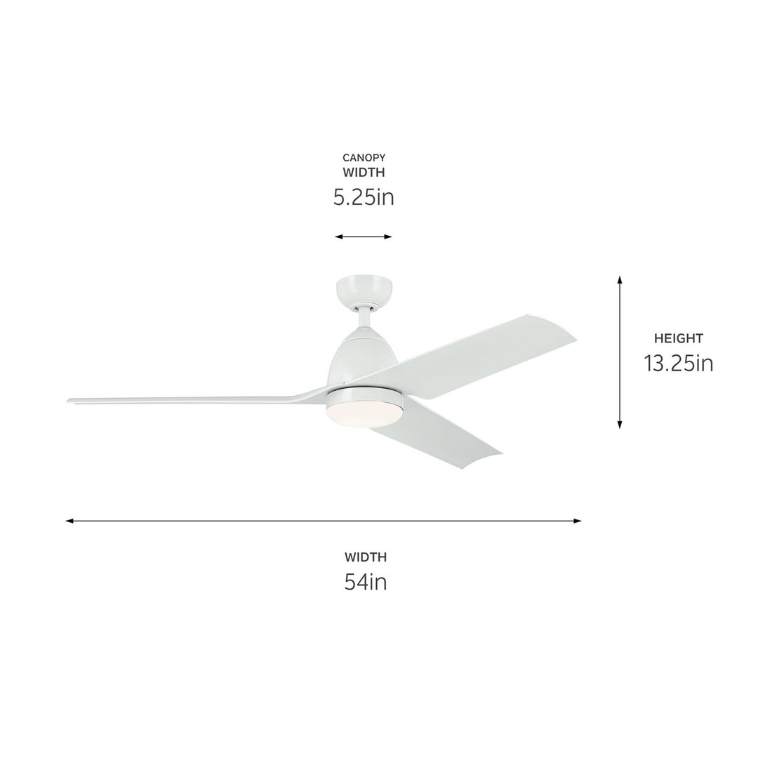 Kichler Canada - 310254WH - 54"Ceiling Fan - Fit - White