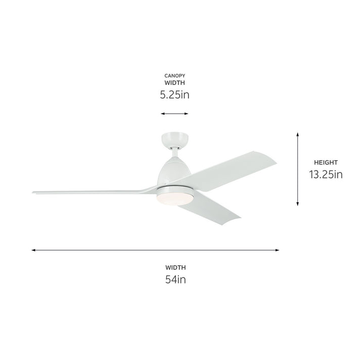 Kichler Canada - 310254WH - 54"Ceiling Fan - Fit - White