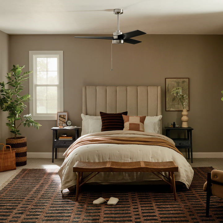 Kichler Canada - 300375NI - 52"Ceiling Fan - Spyn Lite - Brushed Nickel