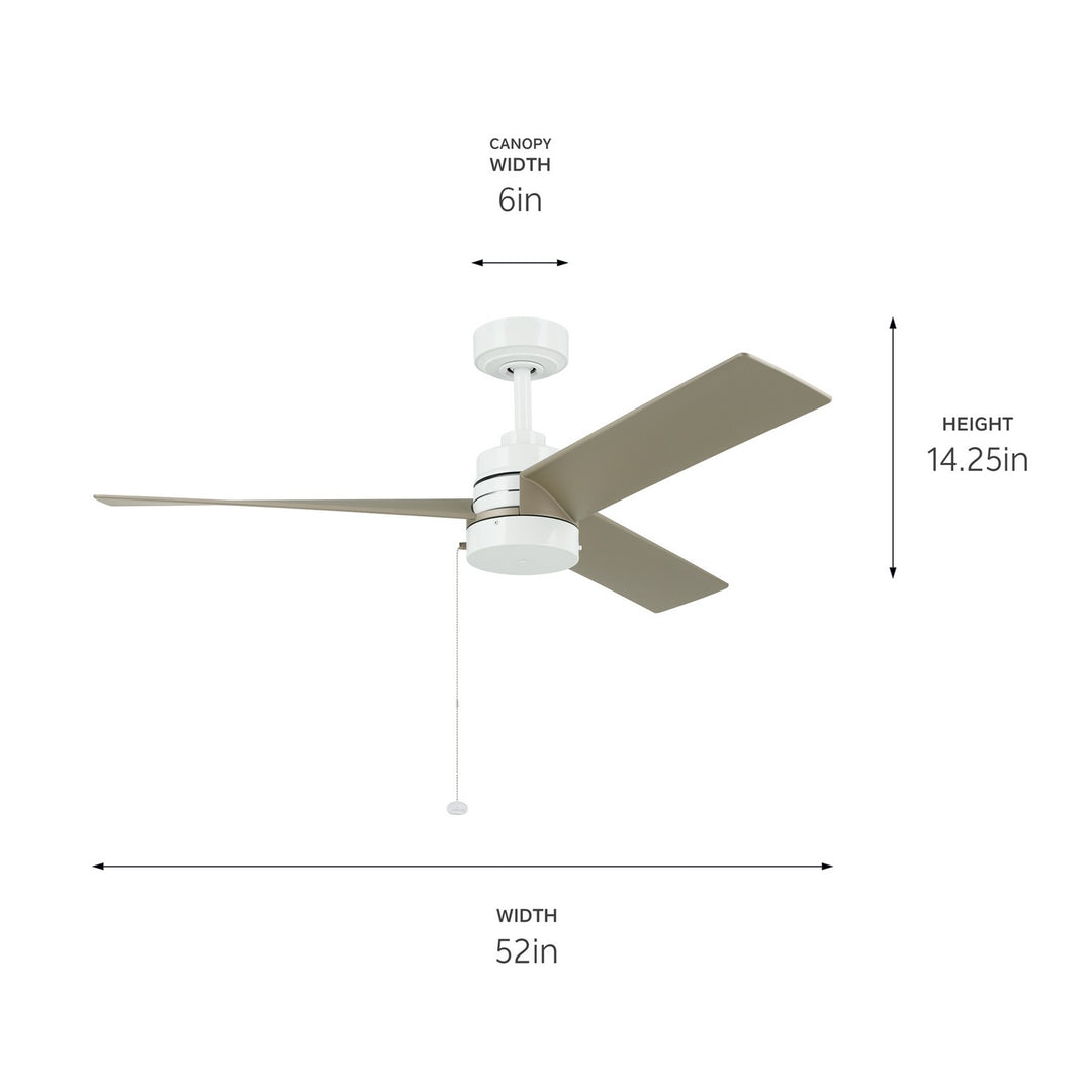 Kichler Canada - 300375WH - 52"Ceiling Fan - Spyn Lite - White