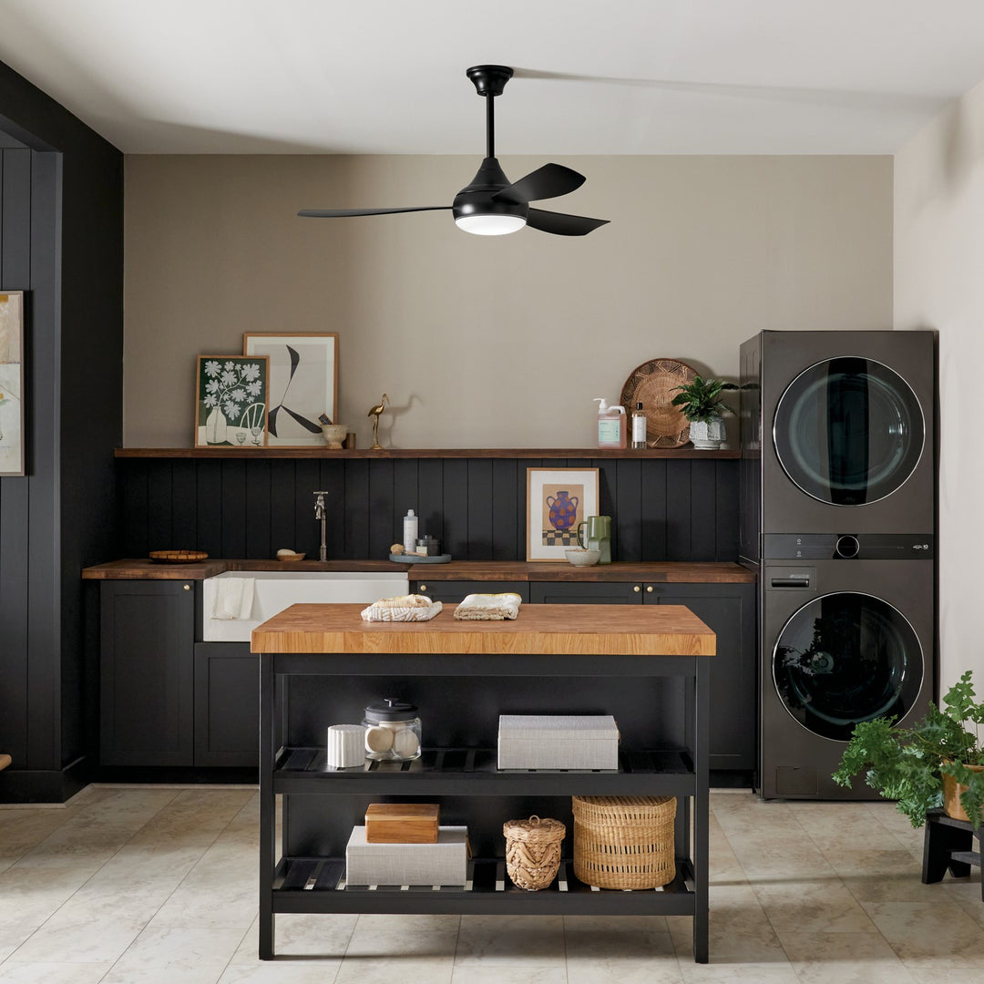 Kichler Canada - 310354SBK - 54"Ceiling Fan - Ample - Satin Black