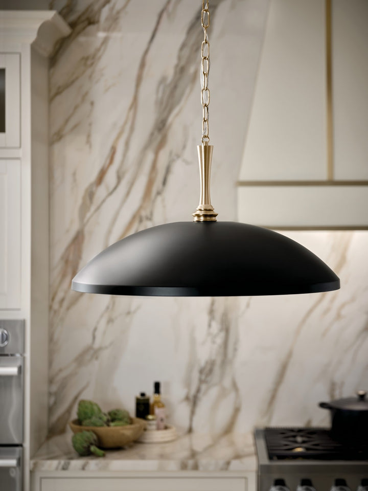 Kichler Canada - 52638BK - One Light Pendant - Delarosa - Black