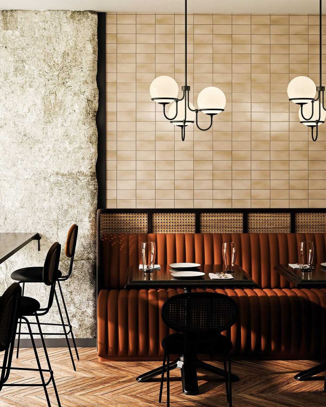 Alora Canada - CH458323MBOP - Three Light Chandelier - Alba - Matte Black/Opal Glass