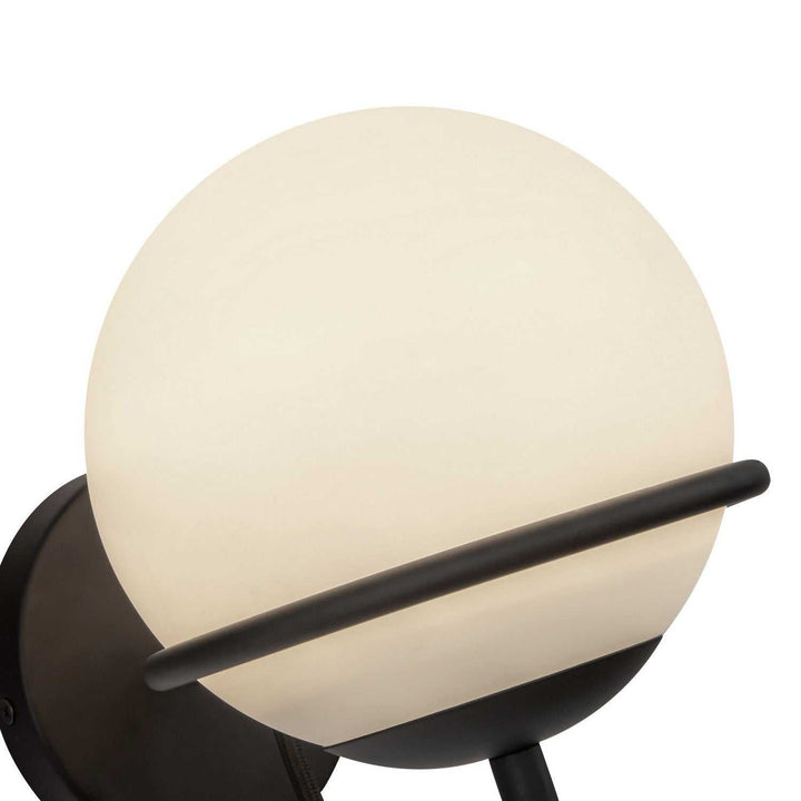 Alora Canada - WV458107MBOP - One Light Wall Vanity - Alba - Matte Black/Opal Glass