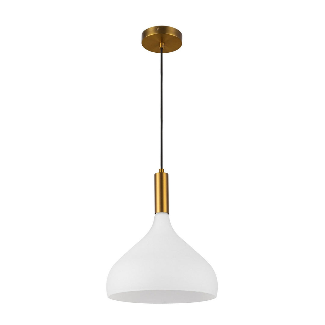 Alora Canada - PD532312AGOP - One Light Pendant - Belleview - Aged Gold/Opal Glass