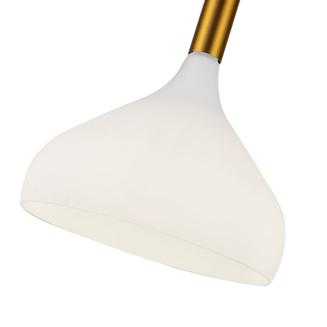 Alora Canada - PD532312AGOP - One Light Pendant - Belleview - Aged Gold/Opal Glass