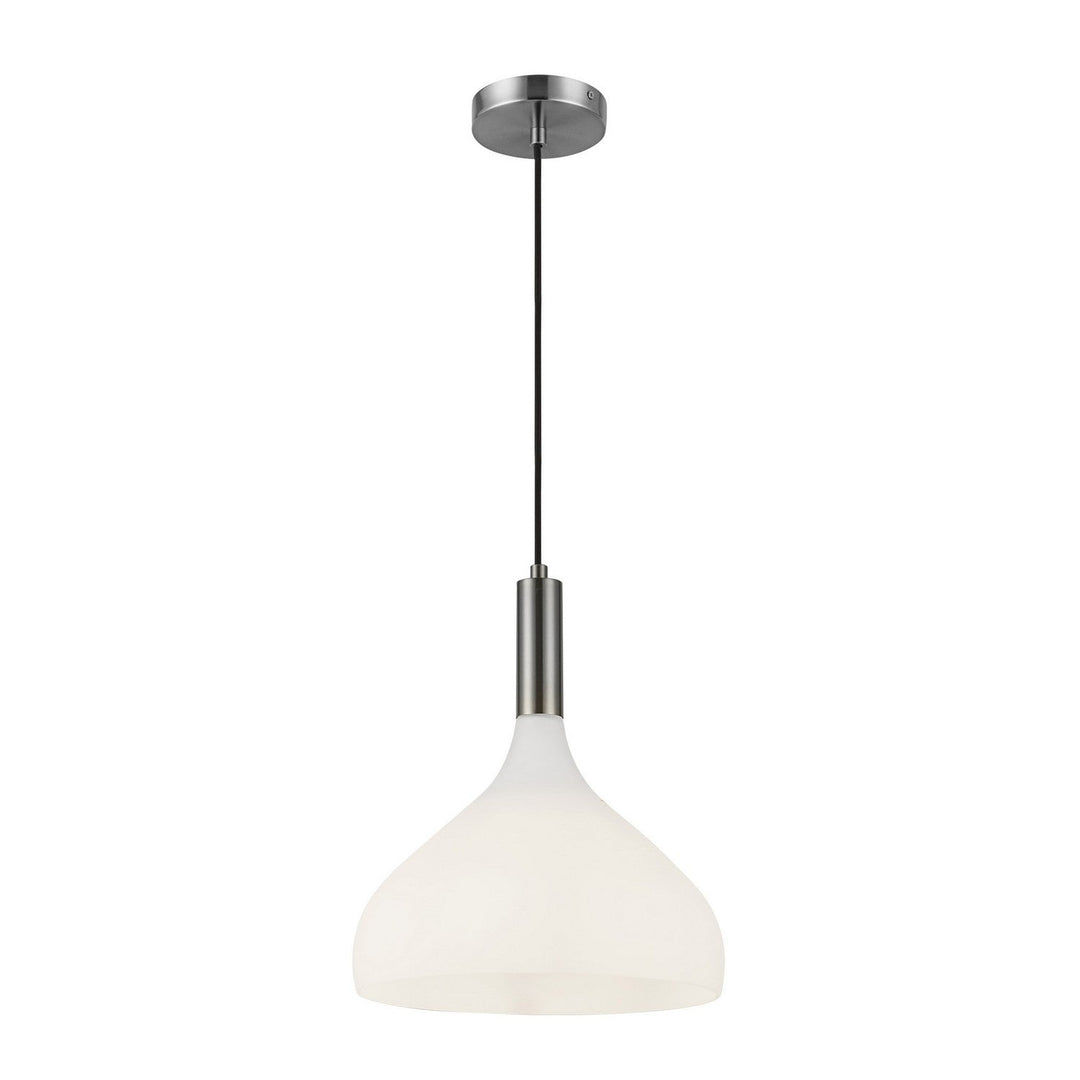 Alora Canada - PD532312BNOP - One Light Pendant - Belleview - Brushed Nickel/Opal Glass