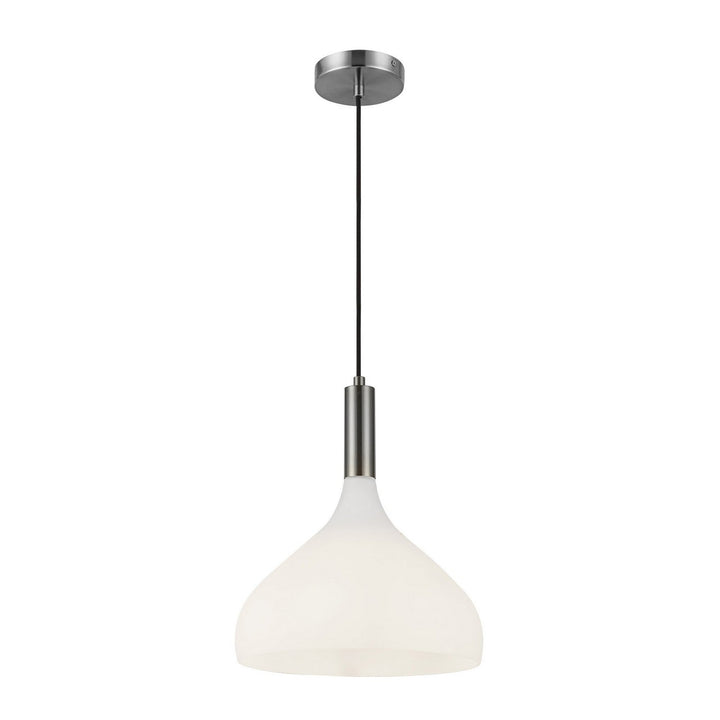 Alora Canada - PD532312BNOP - One Light Pendant - Belleview - Brushed Nickel/Opal Glass
