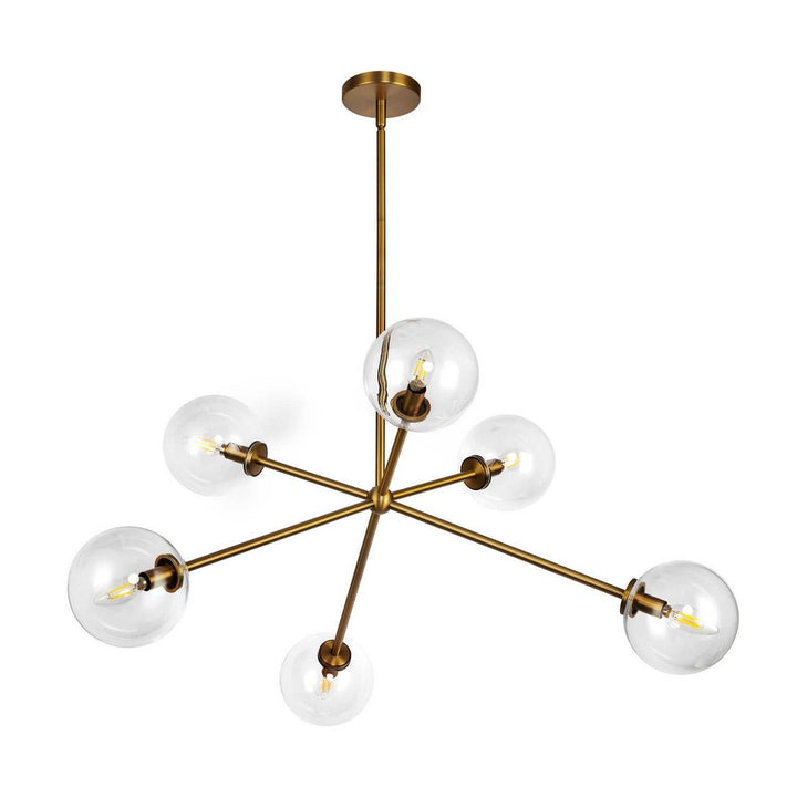 Alora Canada - CH549640AGCL - Six Light Chandelier - Cassia - Aged Gold/Clear Glass
