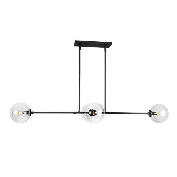 Alora Canada - LP549448MBCL - Four Light Linear Pendant - Cassia - Matte Black/Clear Glass