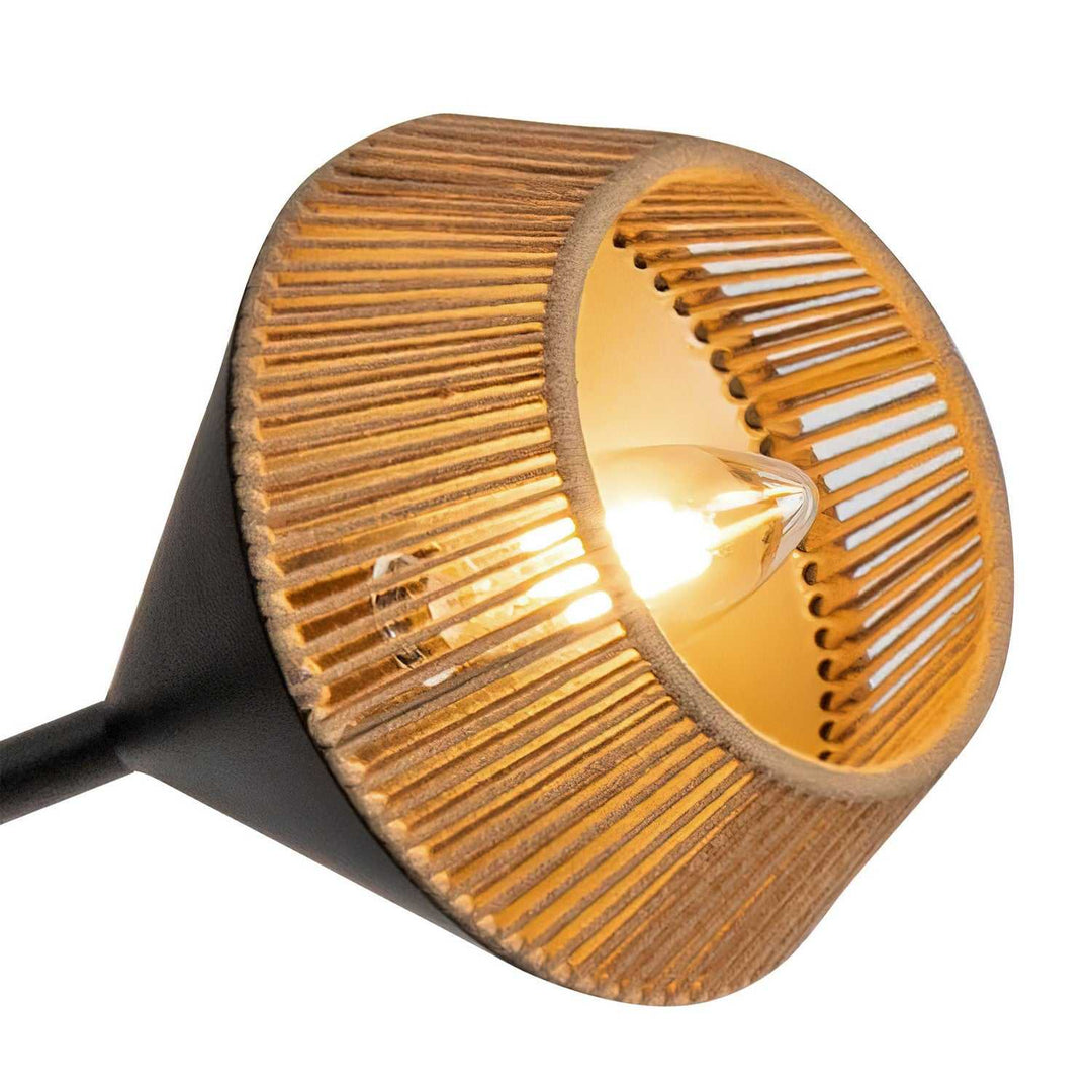 Alora Canada - CH633638MBBR - Six Light Chandelier - Daphne - Matte Black/Brown Cotton Rope