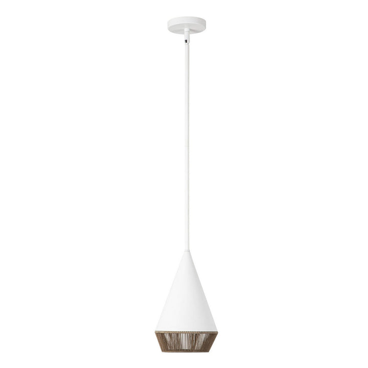 Alora Canada - PD633107WHBR - One Light Pendant - Daphne - White/Brown Cotton Rope